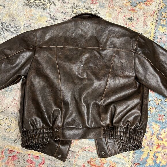 NEW Pilcro Oversized Washed Faux-Leather Jacket - Picture 5 of 7